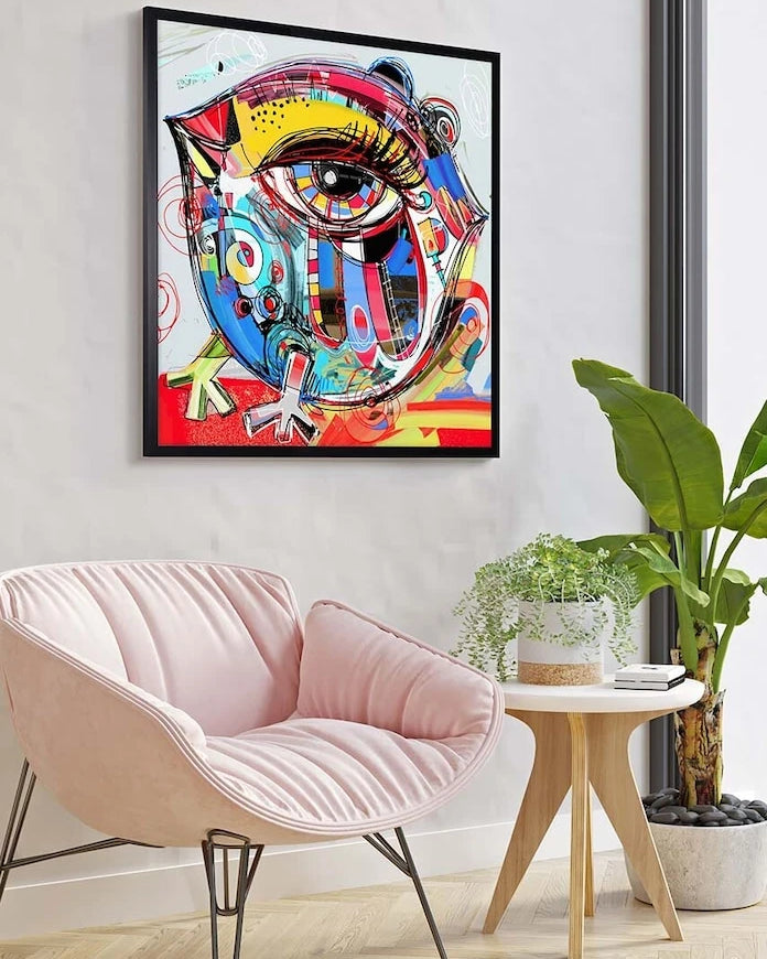 Çerçeveli Kağıt Üzerine Reprodüksiyon 70x70 cm