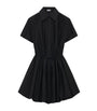 LOEWE Black Tie-Waist Mini Shirt Dress