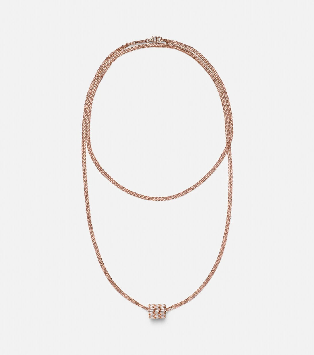 Suzanne Kalan - Roundel 18kt rose gold necklace with diamonds