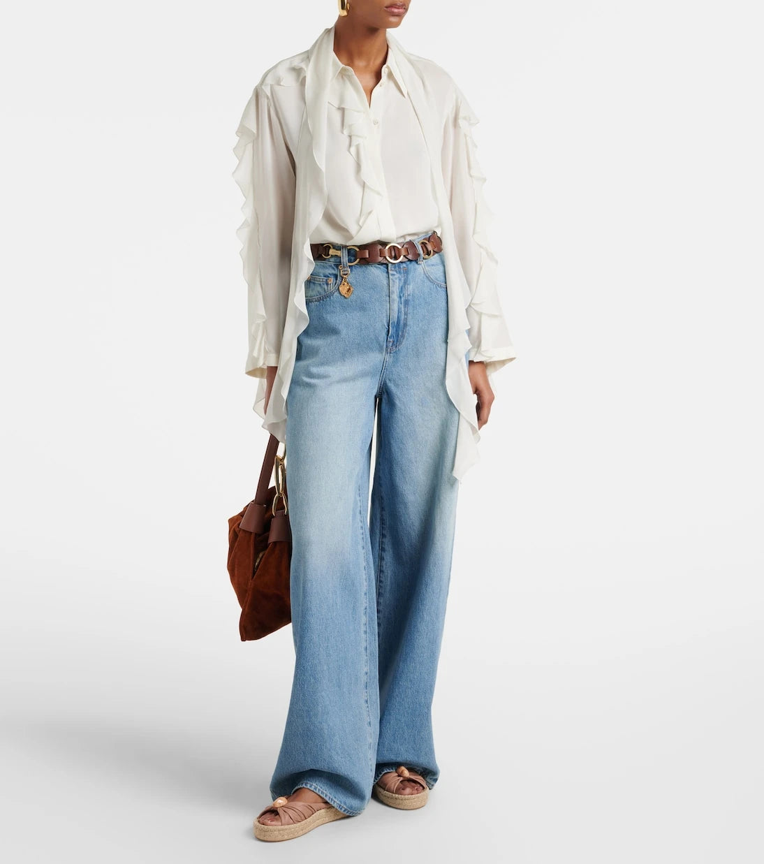 Zimmermann - Gleam leather espadrille sandals