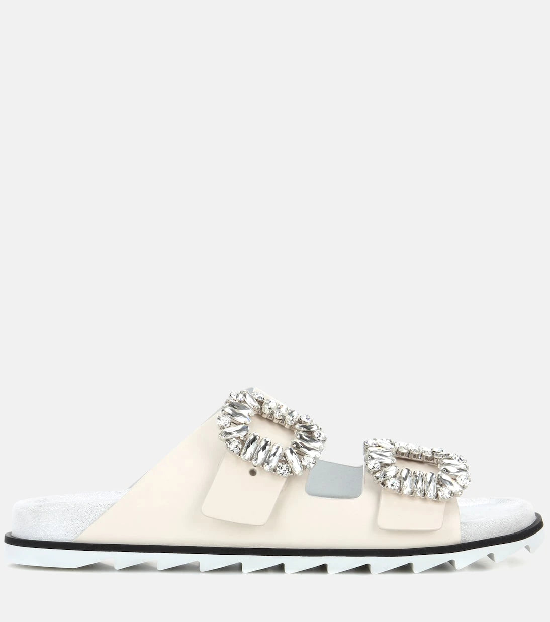 Roger Vivier - صنادل Slidy Viv الجلدية سهلة الارتداء