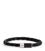 Leather Carbon Pop Braided Bracelet