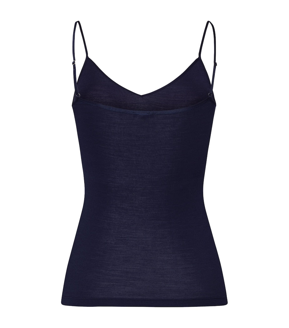 Navy Woolen Silk Camisole