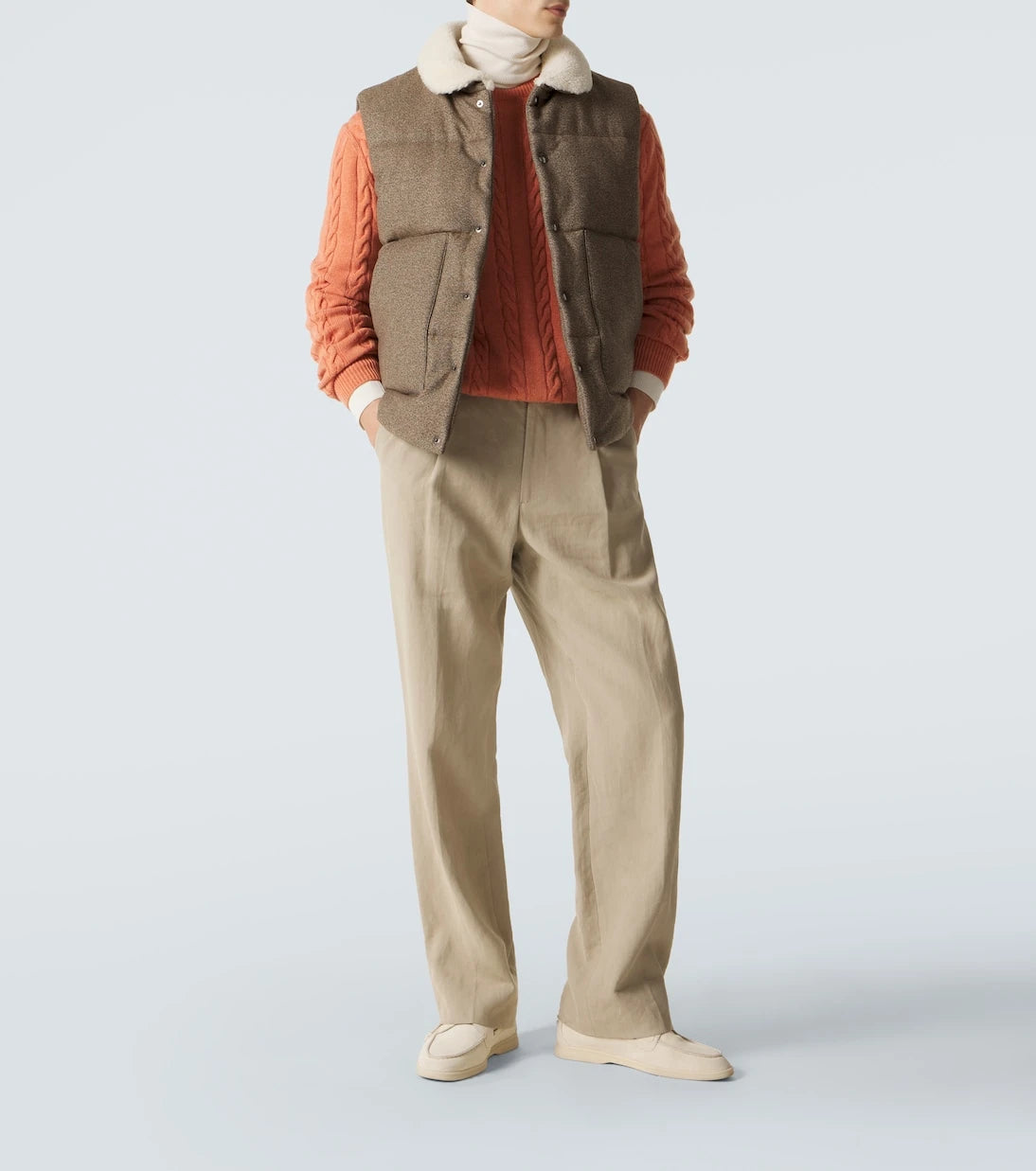 Loro Piana - Dug wool and cashmere vest