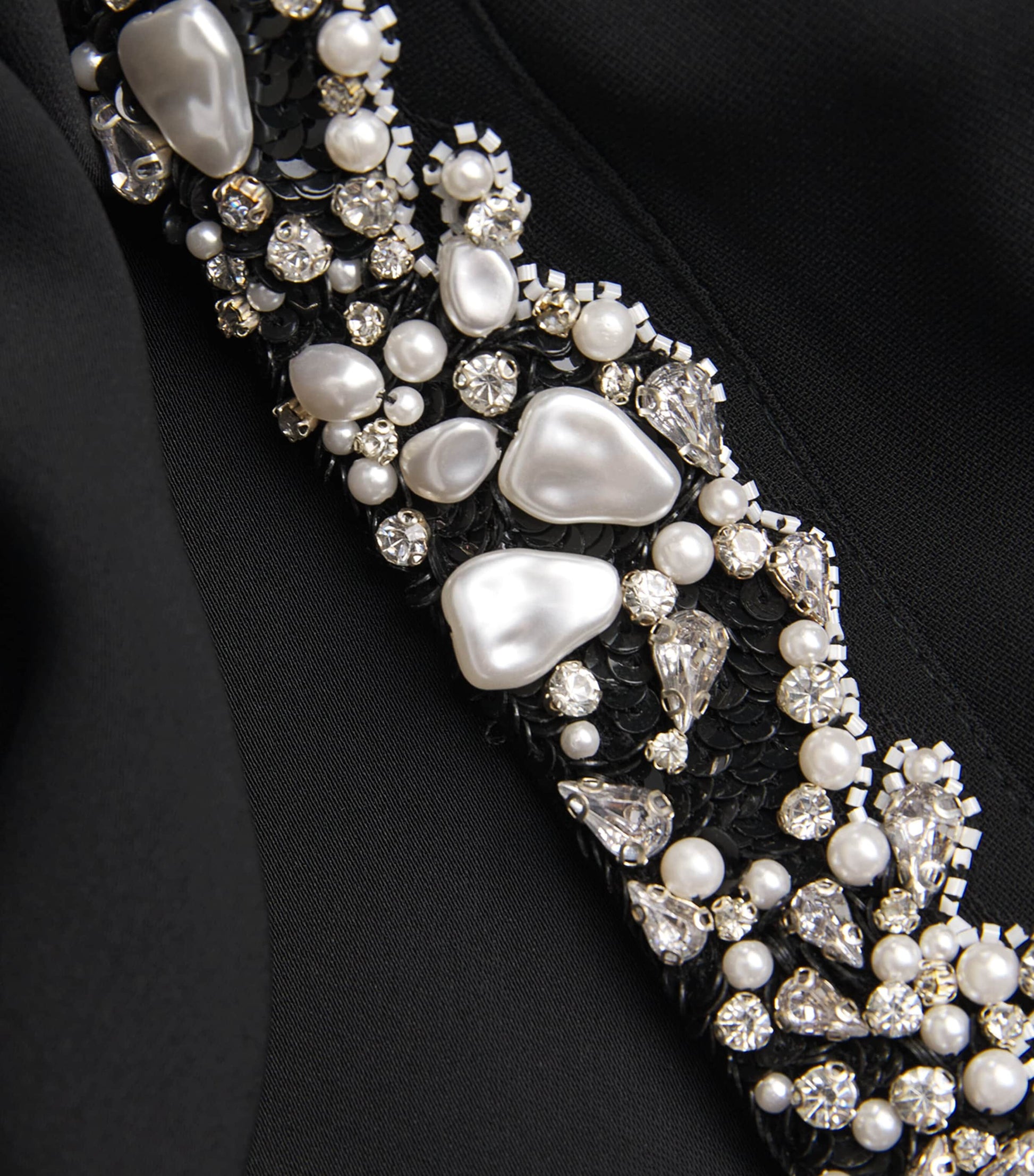 Zuhair Murad Black Pearl-Embellished Robe