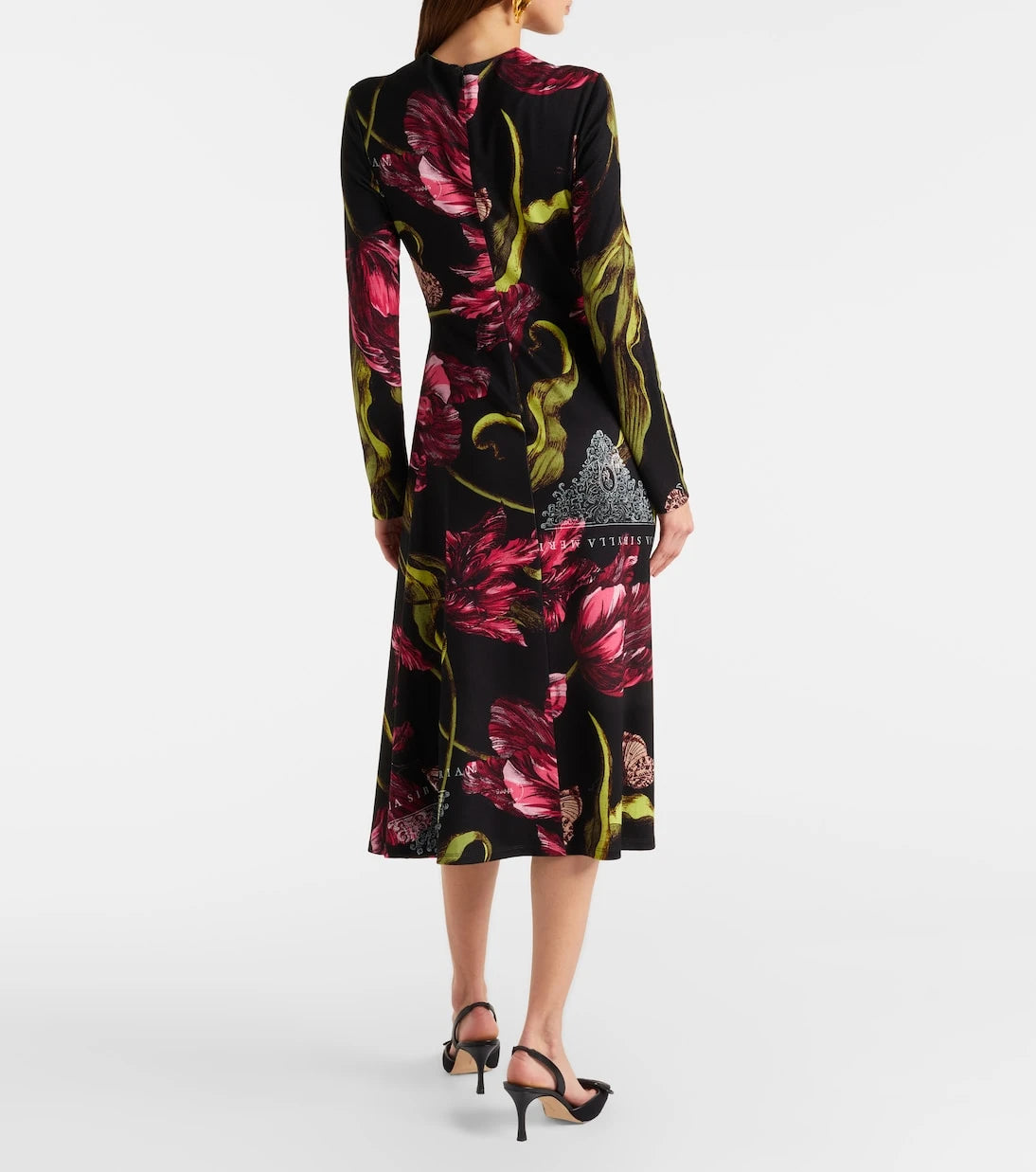 Erdem - Floral jersey midi dress