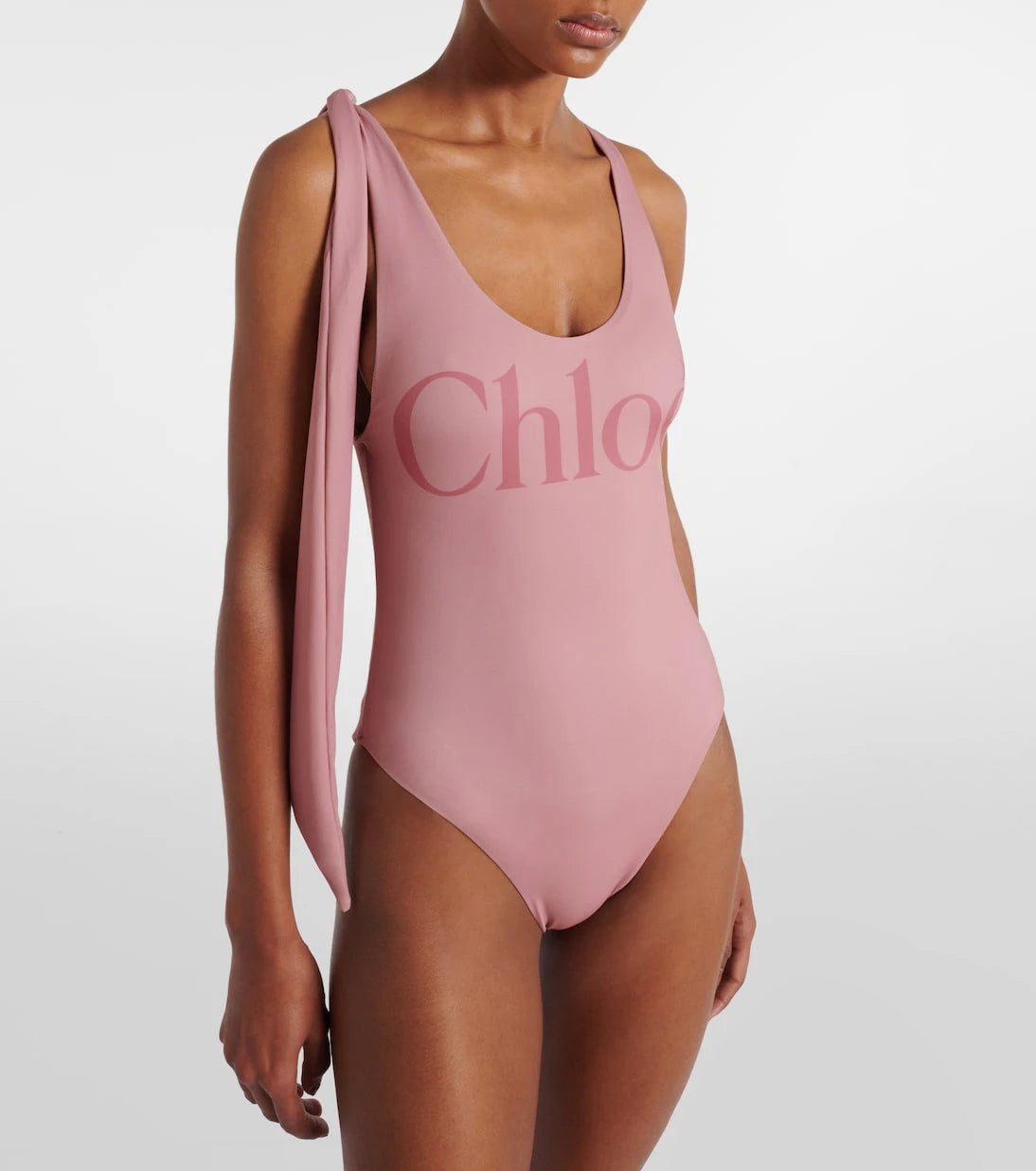 Chloé - Knotted logo swimsuit