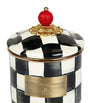 Small Courtly Check Enamel Canister