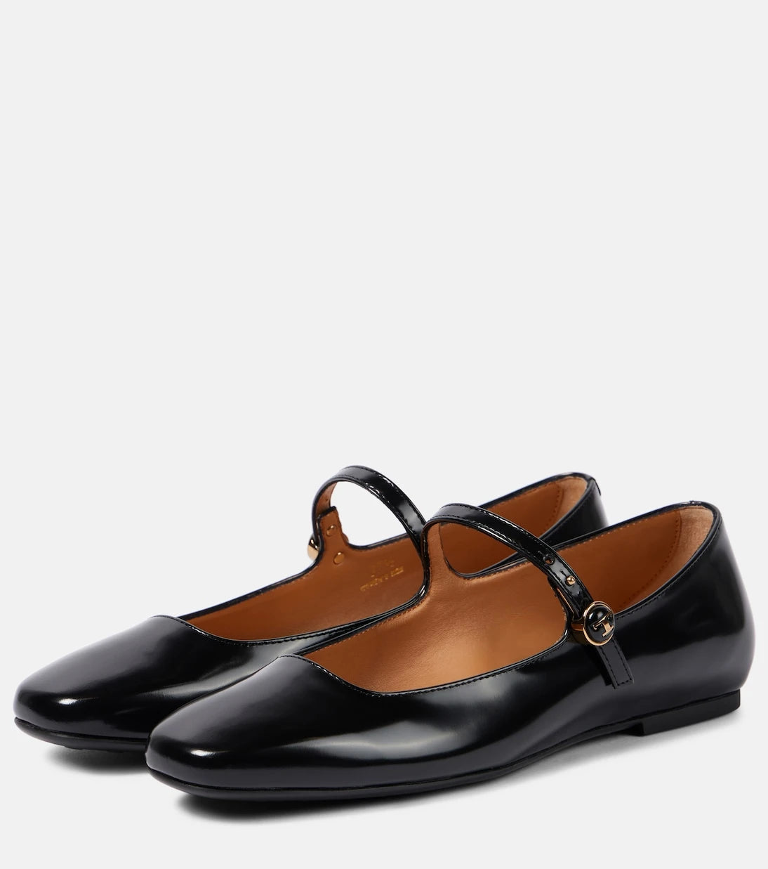Tod's - حذاء ماري جين مسطح من الجلد المصقول