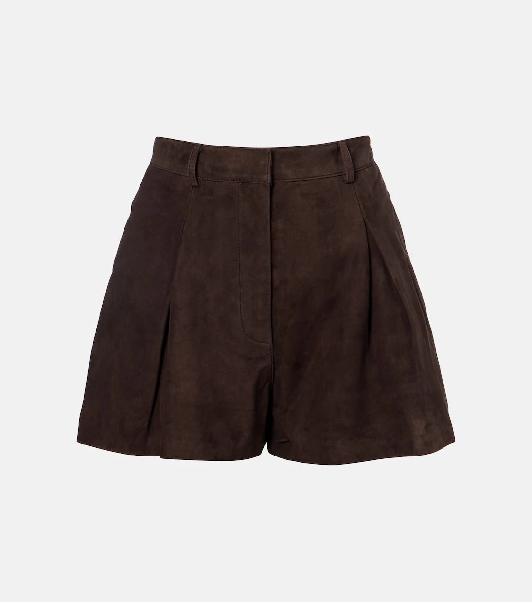 Rotate - High-rise suede shorts