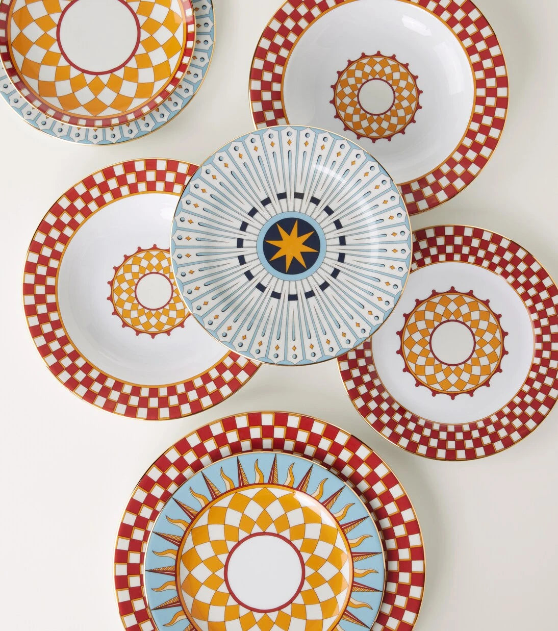 La DoubleJ - Ra set of 2 porcelain dessert plates