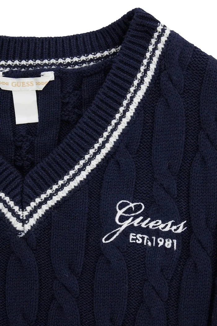 Guess çocuklar için yün ilaveli yelek