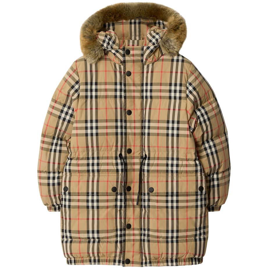 Burberry Kids Down Check Puffer Jacket (3-12 Years)