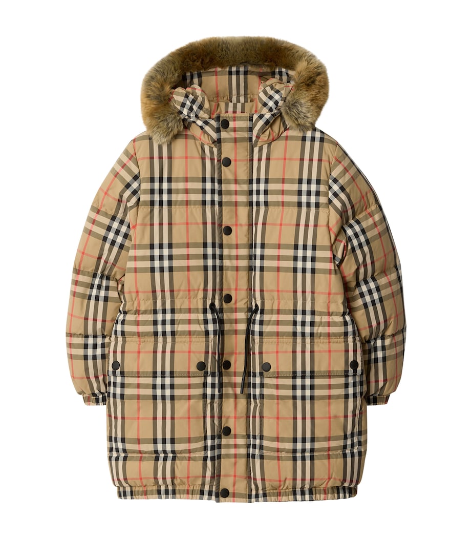 Burberry Kids Down Check Puffer Jacket (3-12 Years)