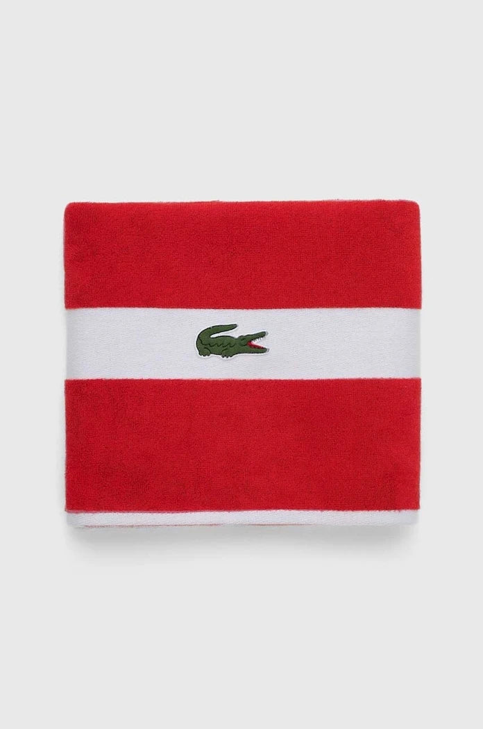 Малка памучна кърпа Lacoste L Casual Rouge 55 x 100 cm