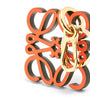 Orange Leather Anagram Charm