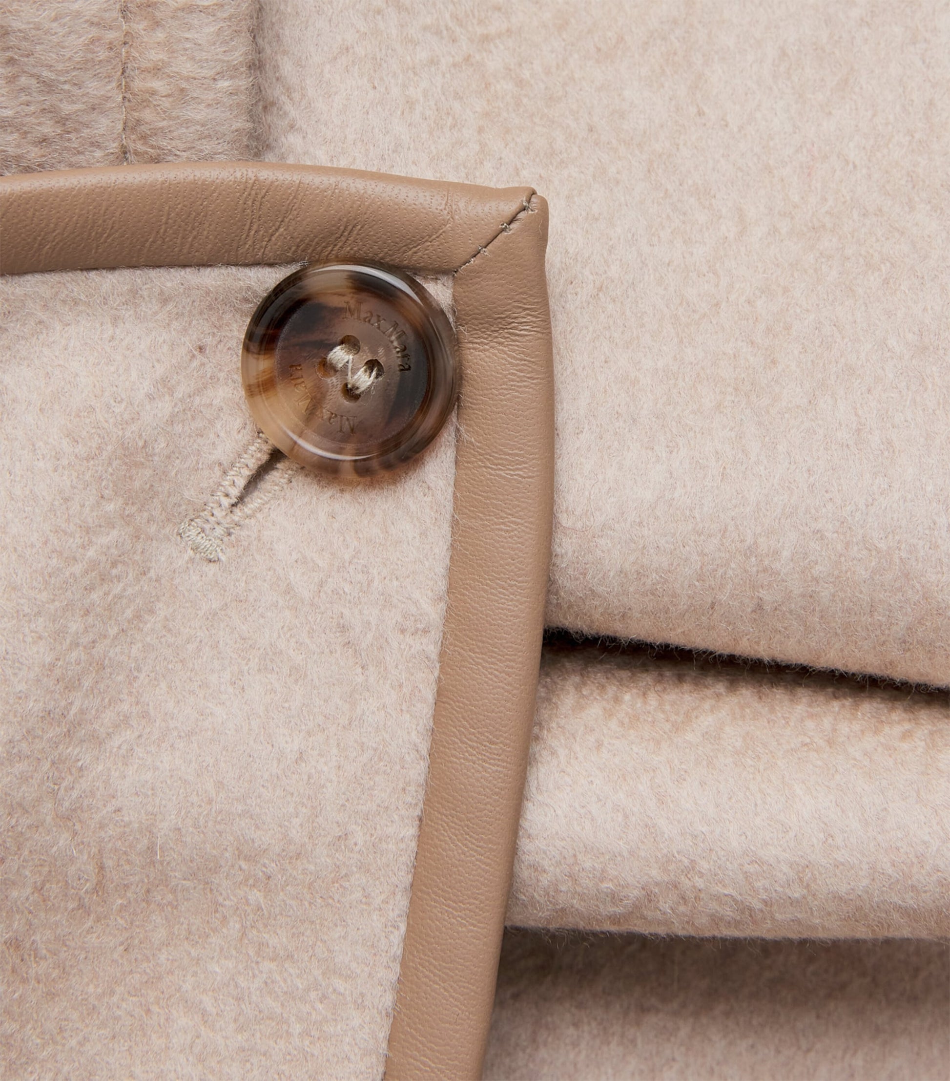 Max Mara Beige Cashmere Collar Cape