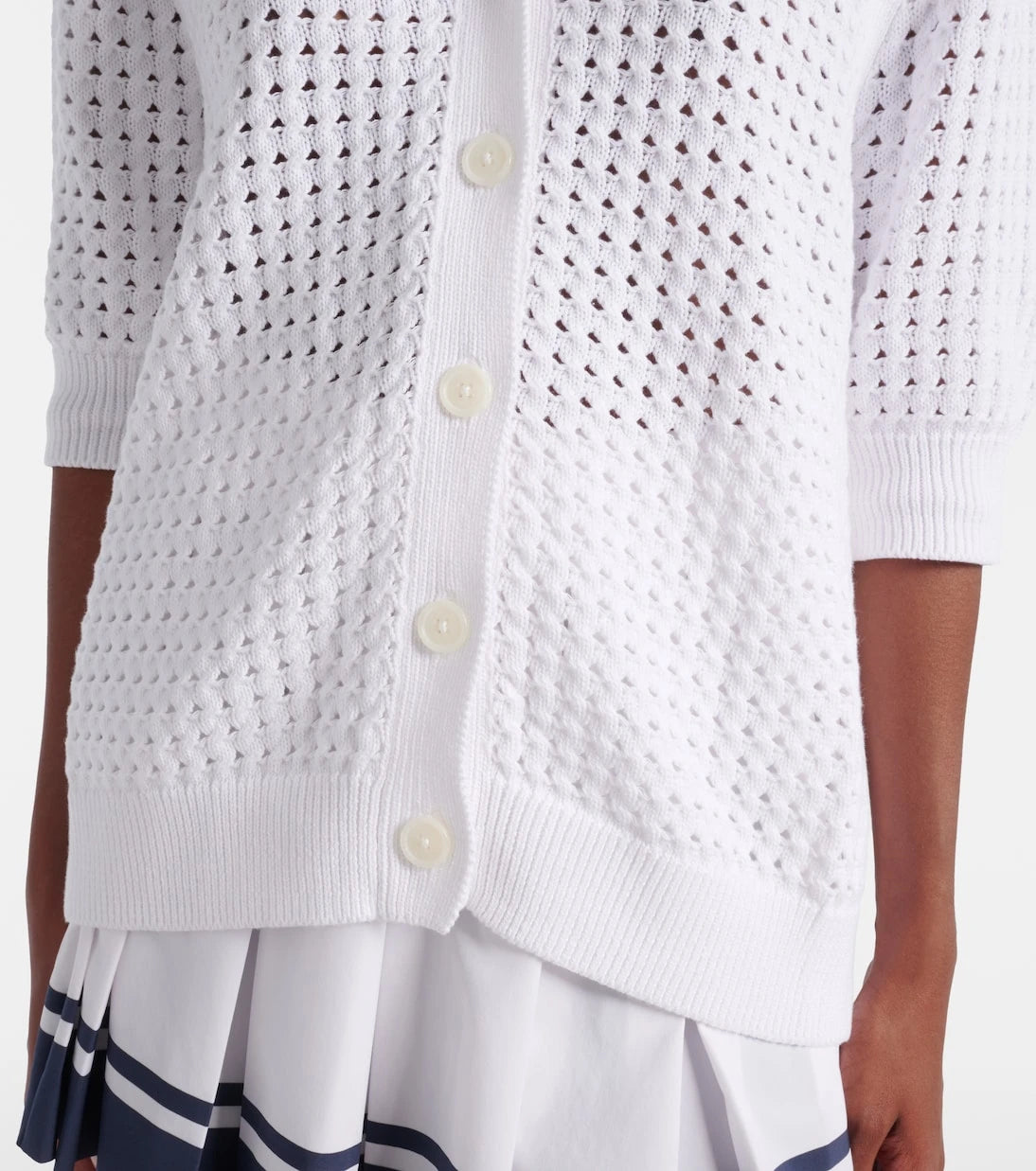 Varley - Ellie open-knit cotton cardigan