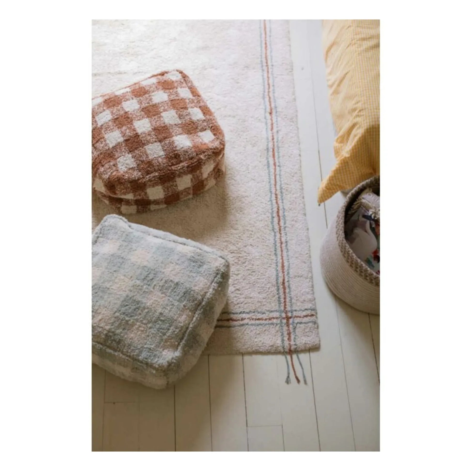 Lorena Canals - Gingham Pouffe | Toffee
