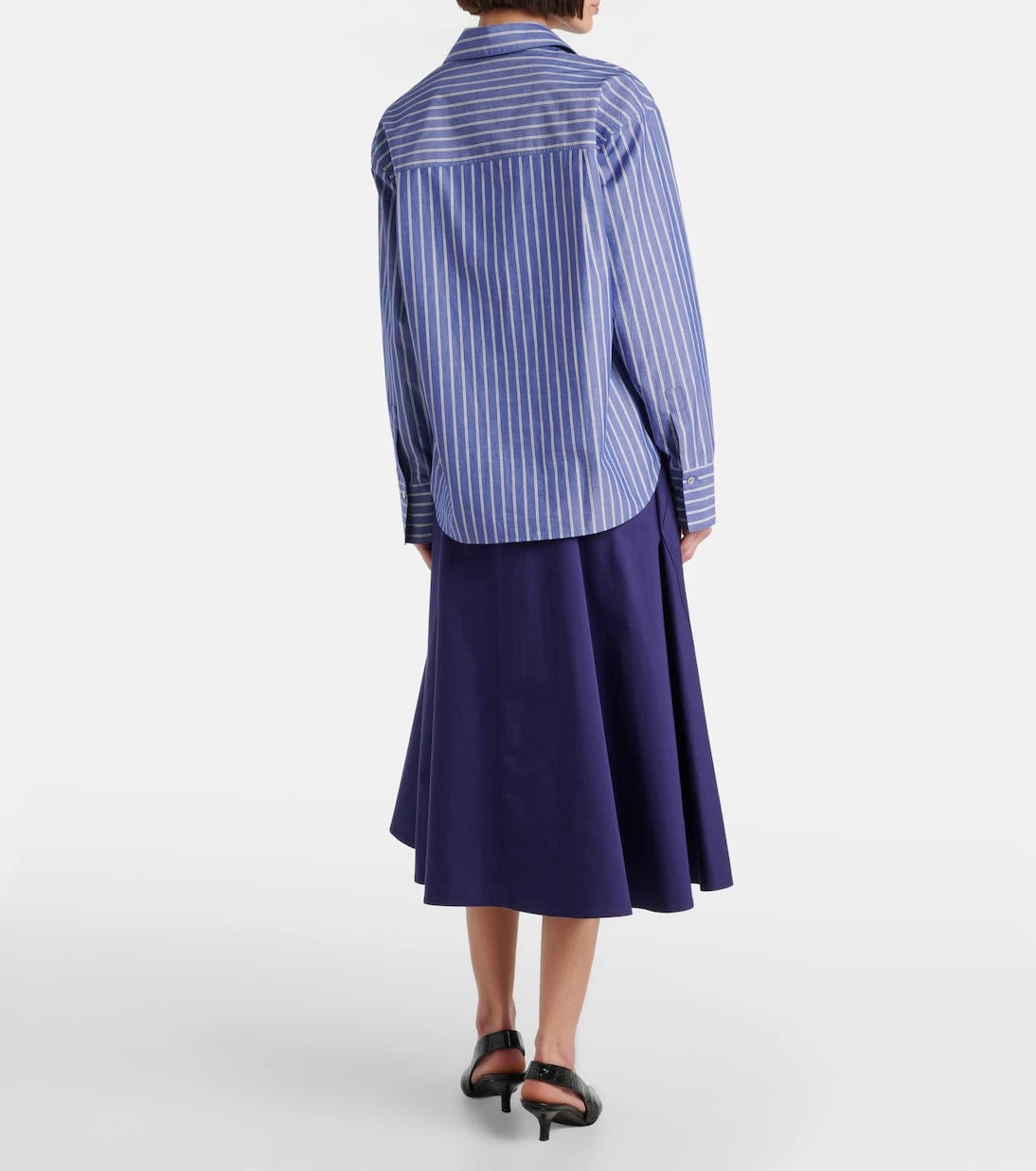 Vince - Striped cotton polo shirt