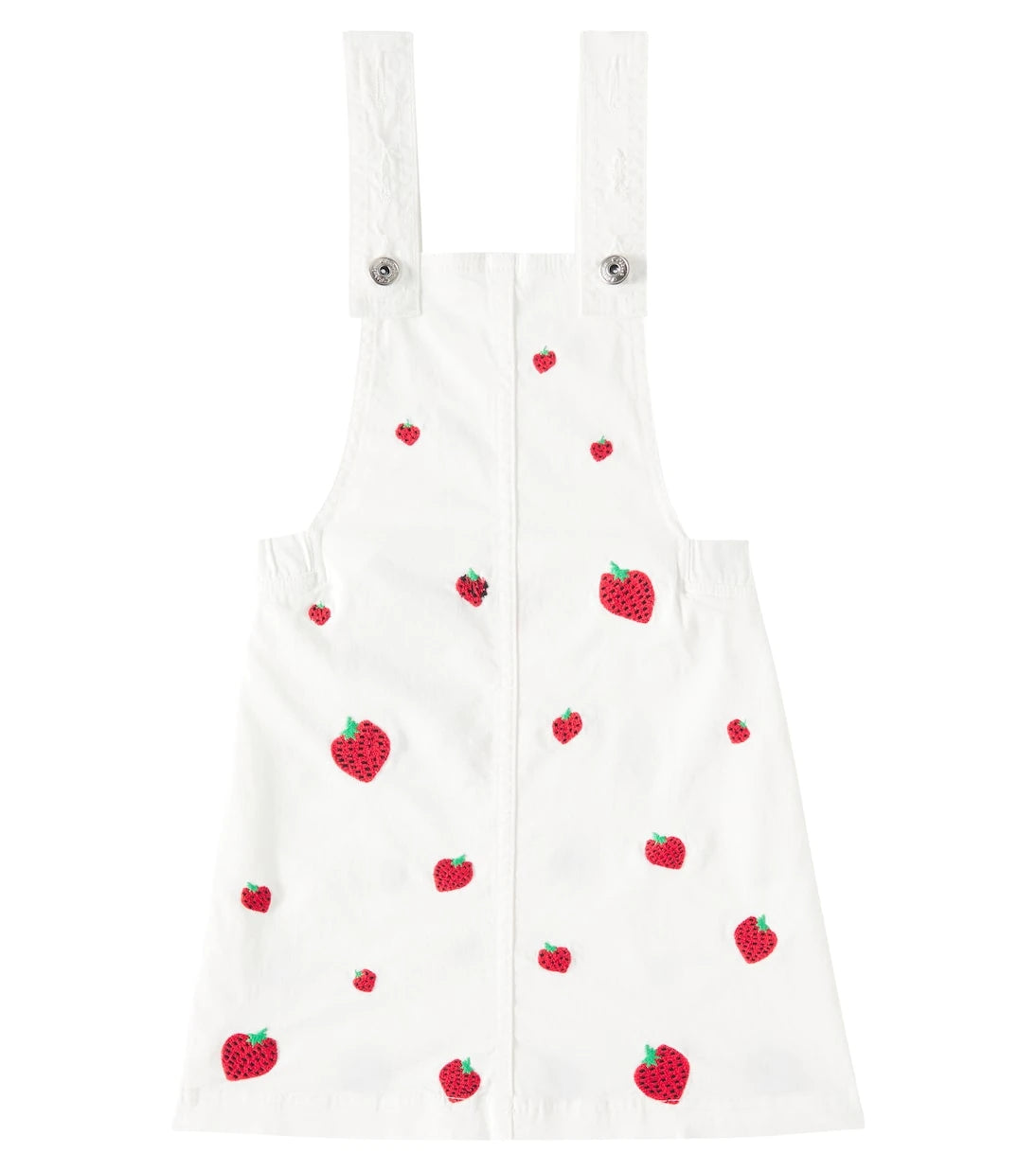 Fábula - Sarja Bordado Morangueiro cotton-blend dress