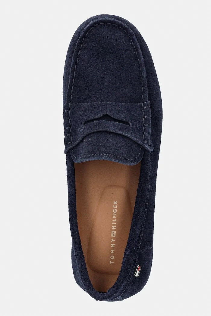 Tommy Hilfiger Kadın Süet Mokasen FLAG SOFT SUEDE DRIVER LOAFER