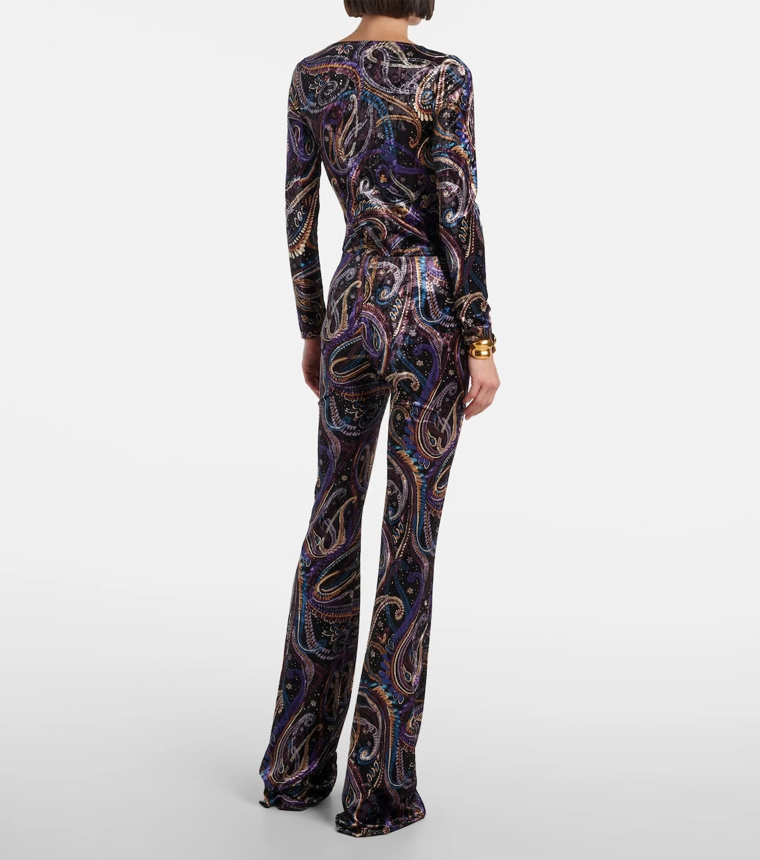 Etro - بنطلون بيزلي بقصة واسعة