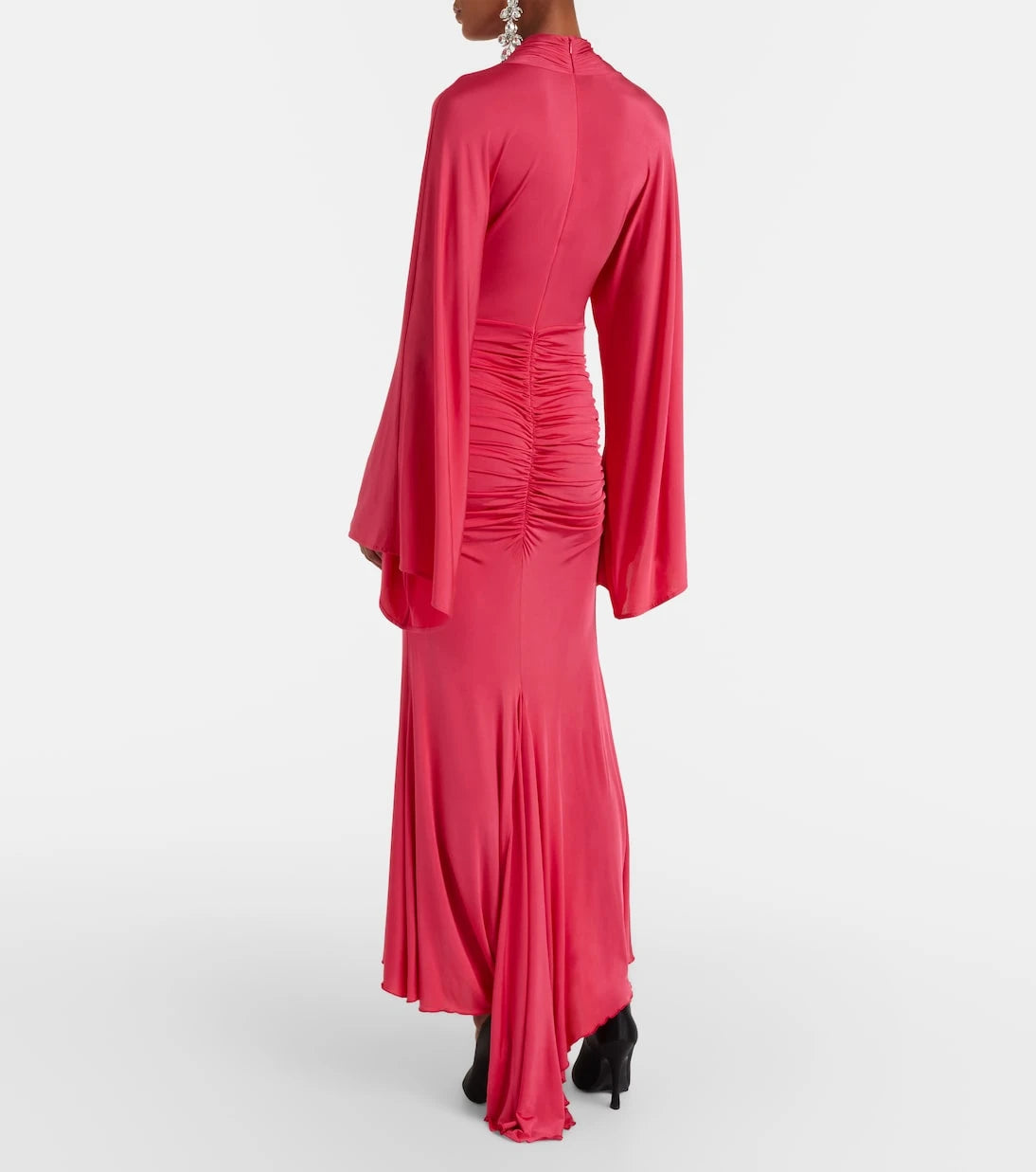 Blumarine - Floral-appliqué ruched gown