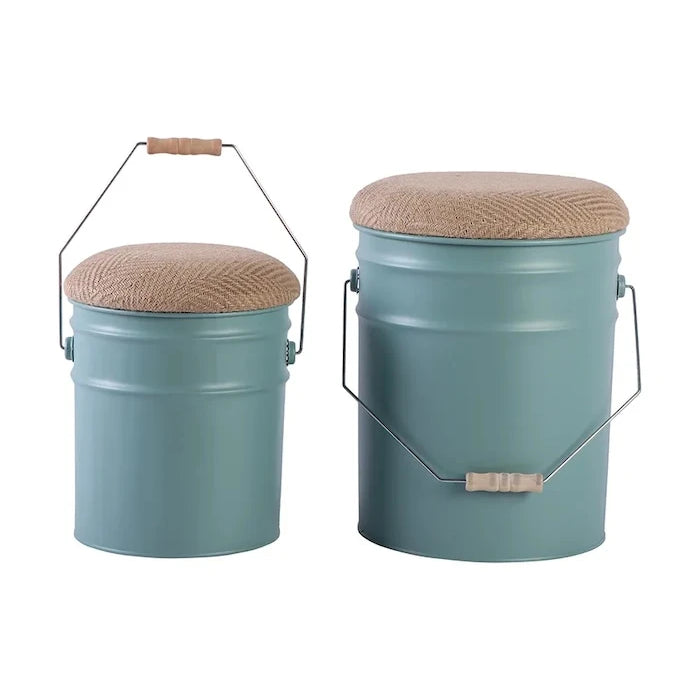 Leitmotiv Buckets Depolama Alanlı Tabure 39 x 31 cm (2 adet)