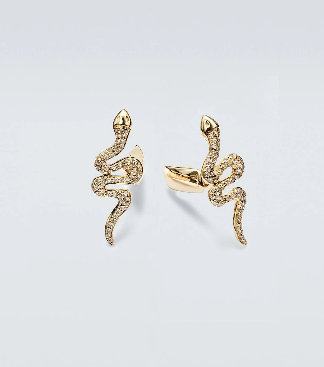 Sydney Evan - Snake 14kt gold cufflinks with diamonds