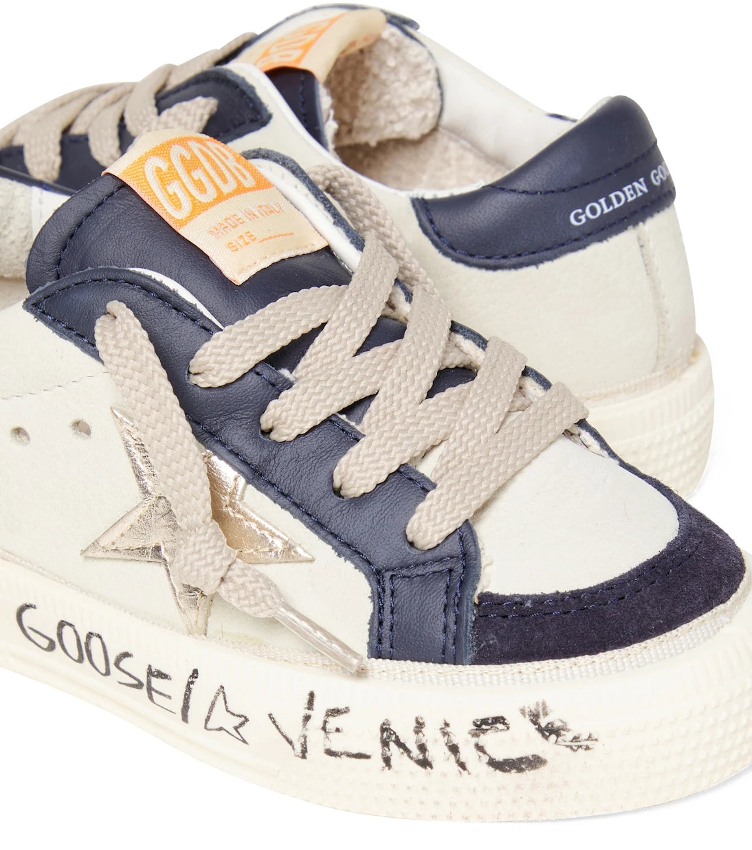 Golden Goose Kids - May leather platform sneakers