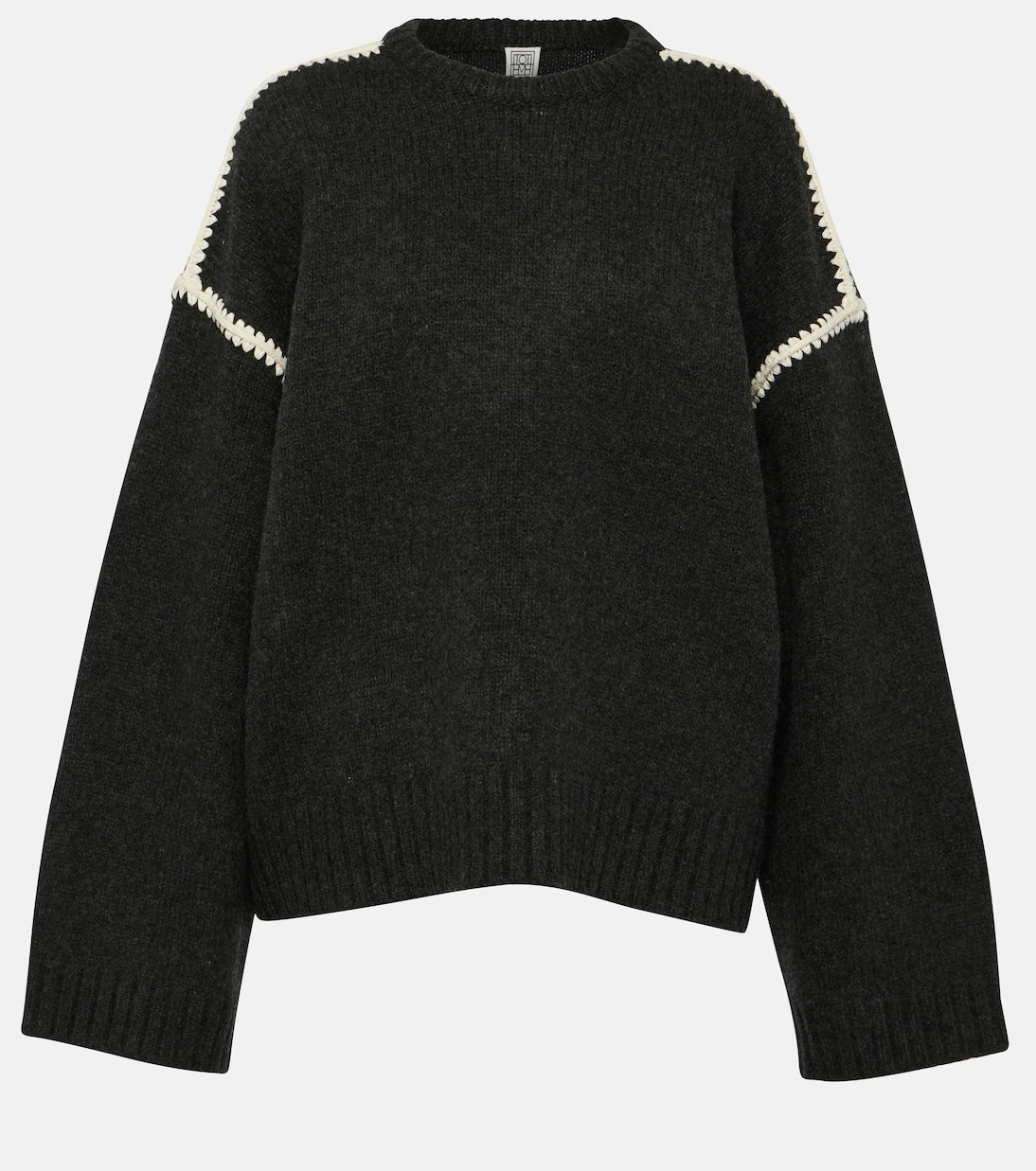 Toteme - Embroidered wool and cashmere sweater