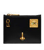 Schiaparelli Black Leather Jewellery Coin Purse