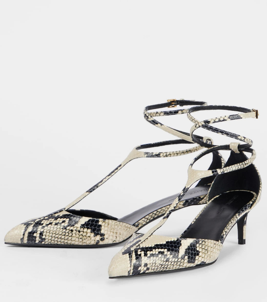 Khaite - Mia 45 snake-effect leather pumps