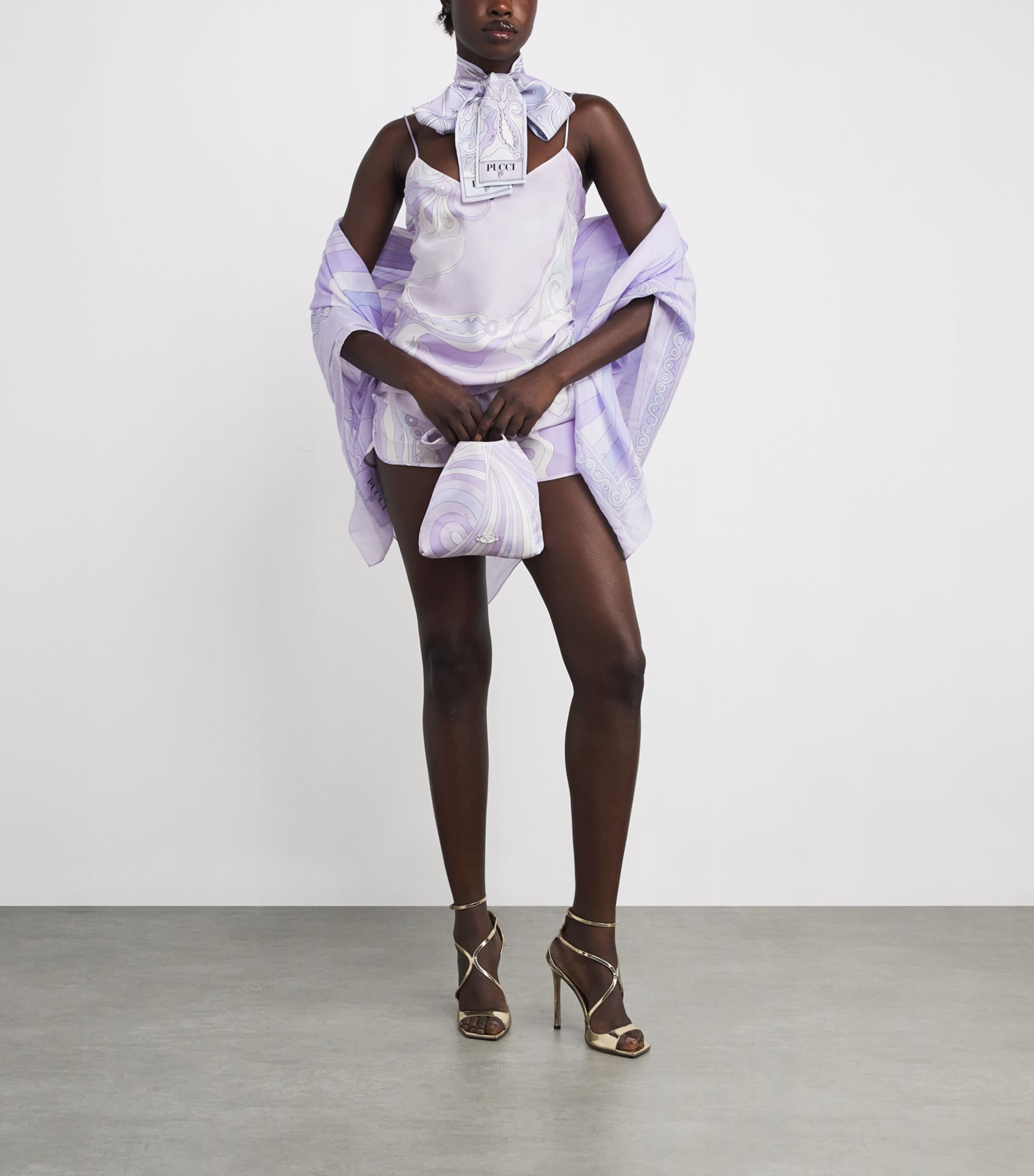 Purple Silk Orchidee Cami Top