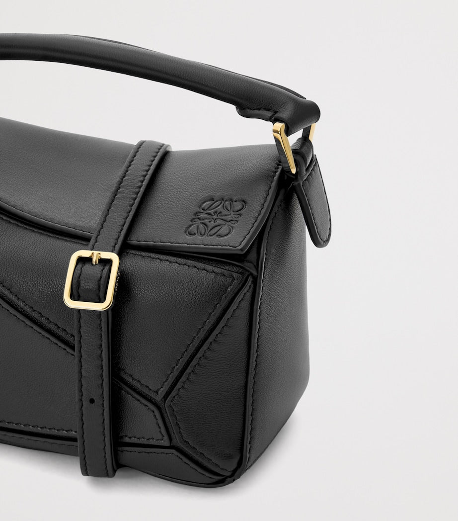 LOEWE Black x Paula's Ibiza Mini Lambskin Puzzle Top-Handle Bag