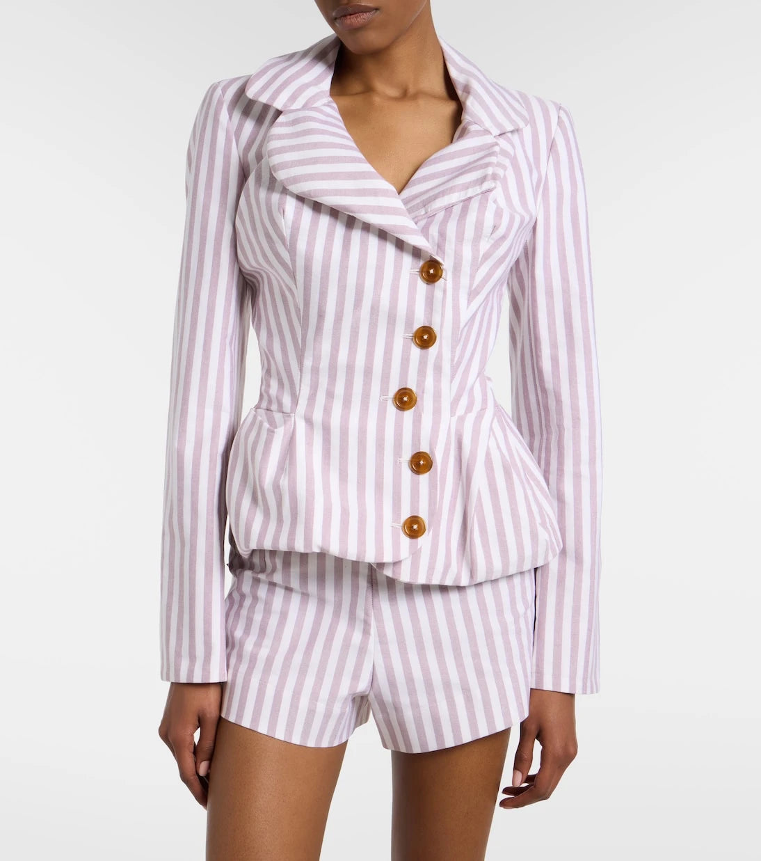 Vivienne Westwood - Drunken Tailored striped cotton jacket