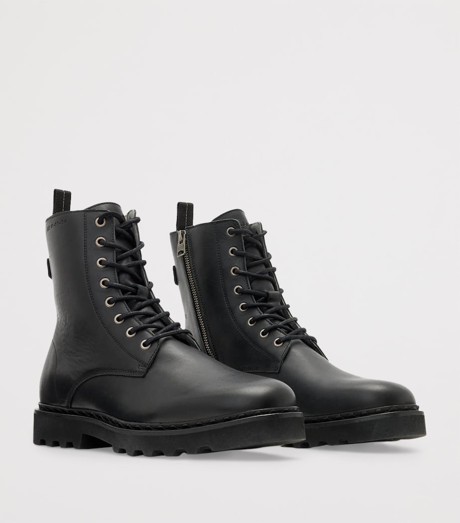 Leather Skiff Military Boots