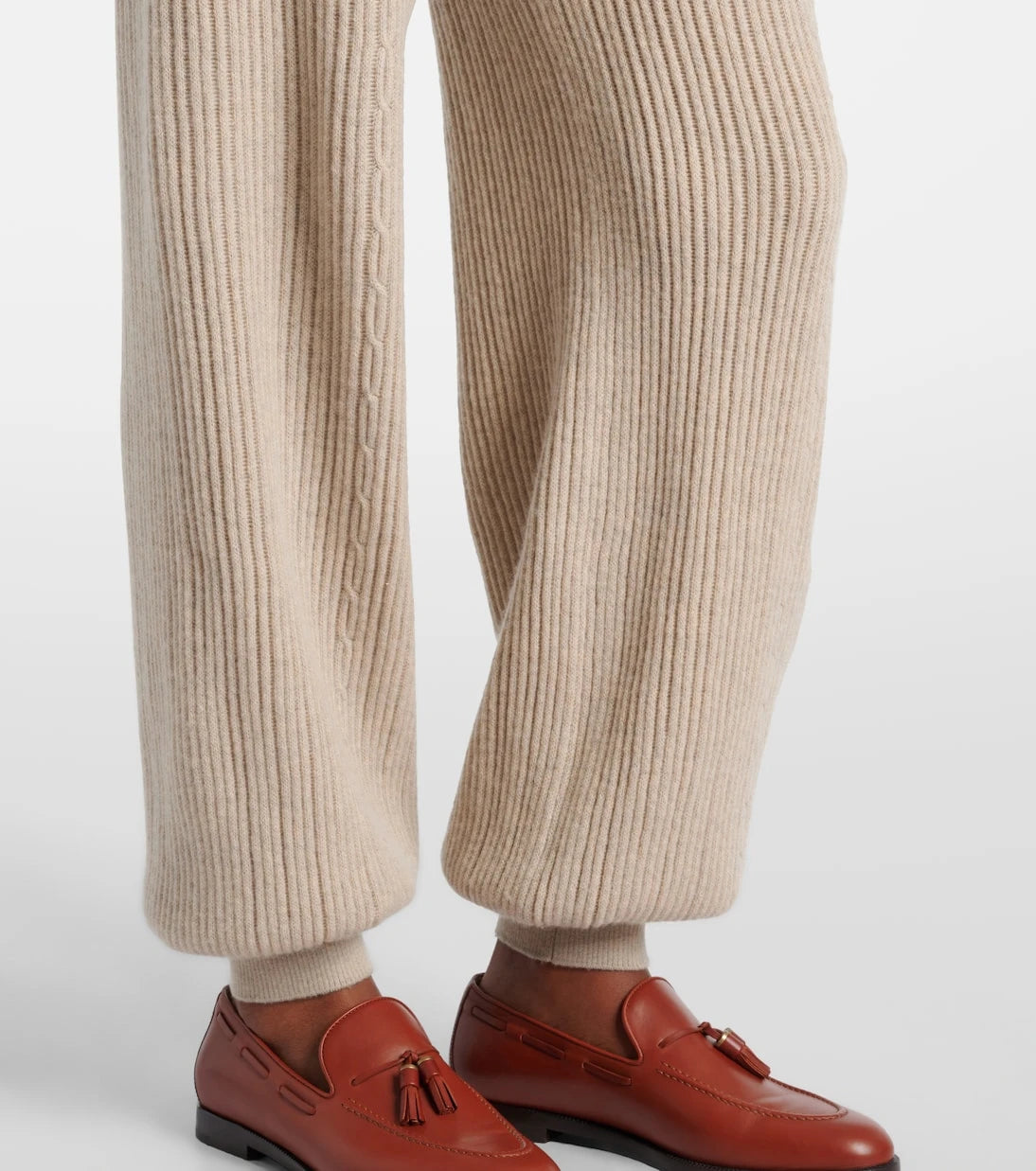 Loro Piana - Plane Tree ribbed-knit cashmere sweatpants