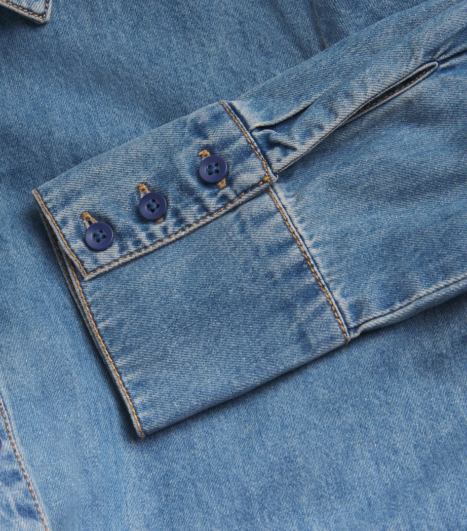 Alice+Olivia Blue Denim Chassidy Maxi Dress