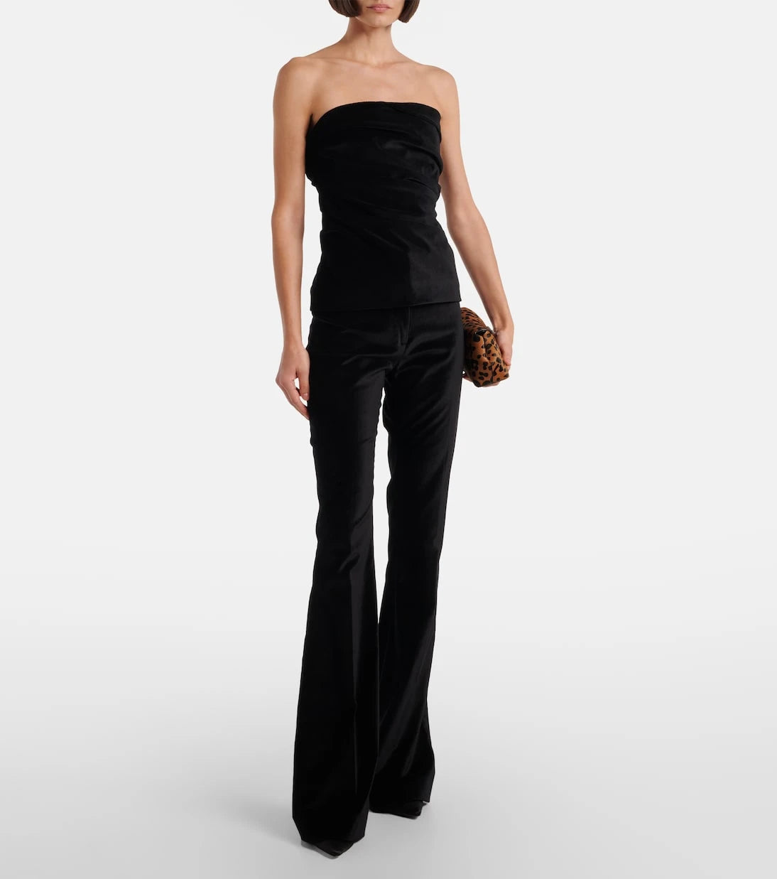 Tove - Roux cotton-blend velvet flared pants