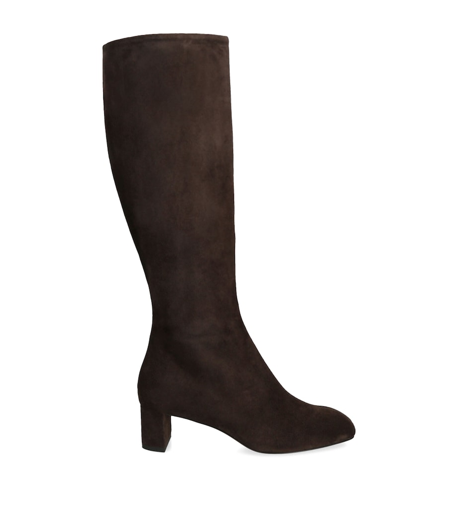 aeyde Brown Suede Mary Knee-High Boots 45