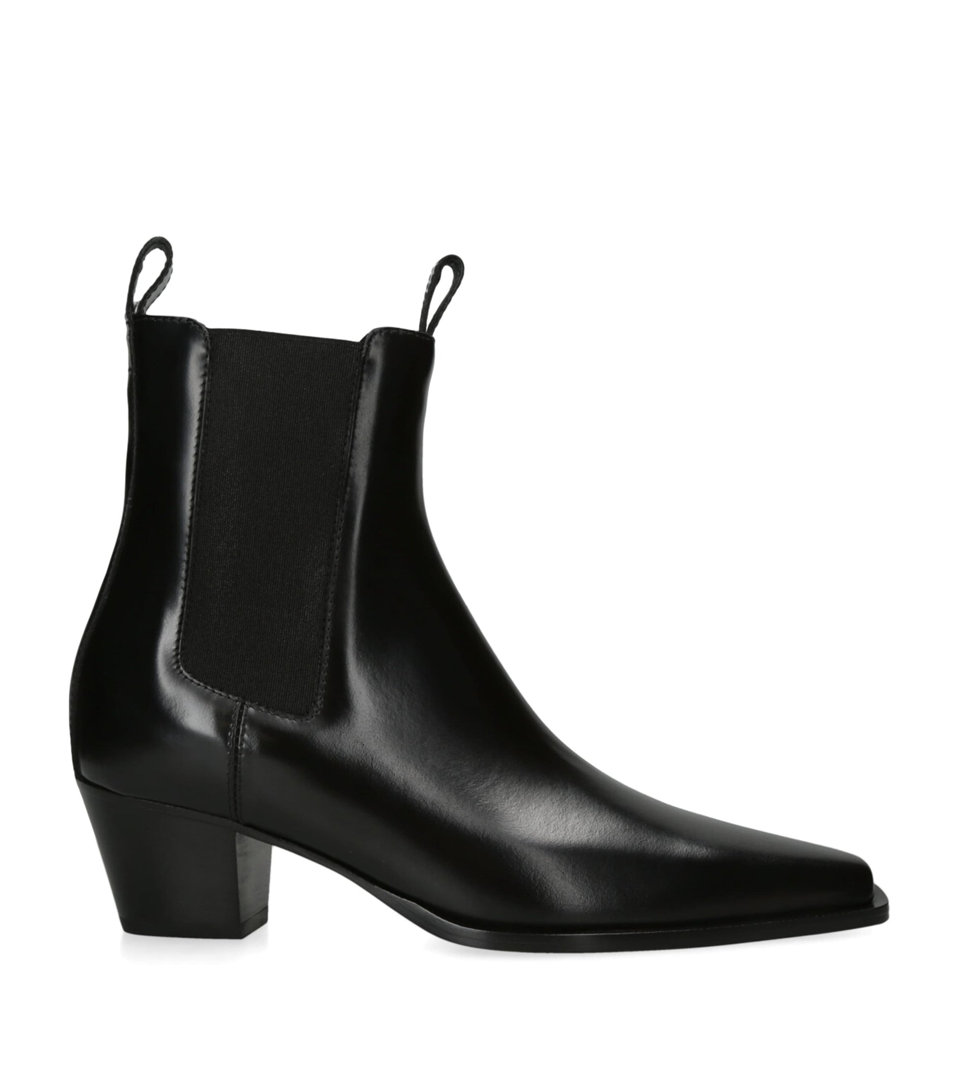 Black Leather The City Ankle Boots 50