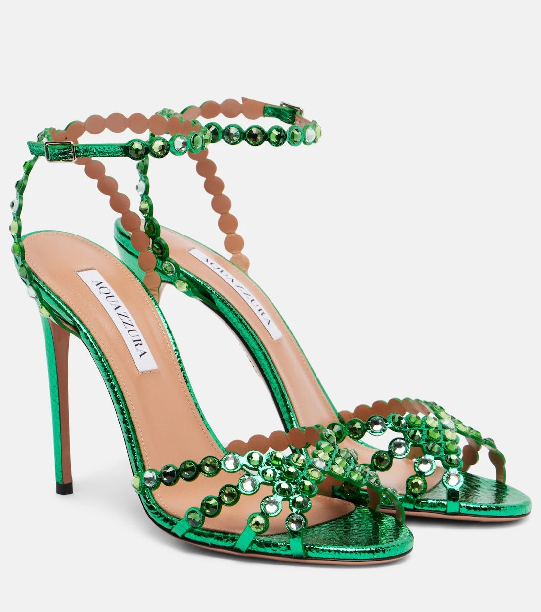 Aquazzura - Tequila 105 embellished leather sandals