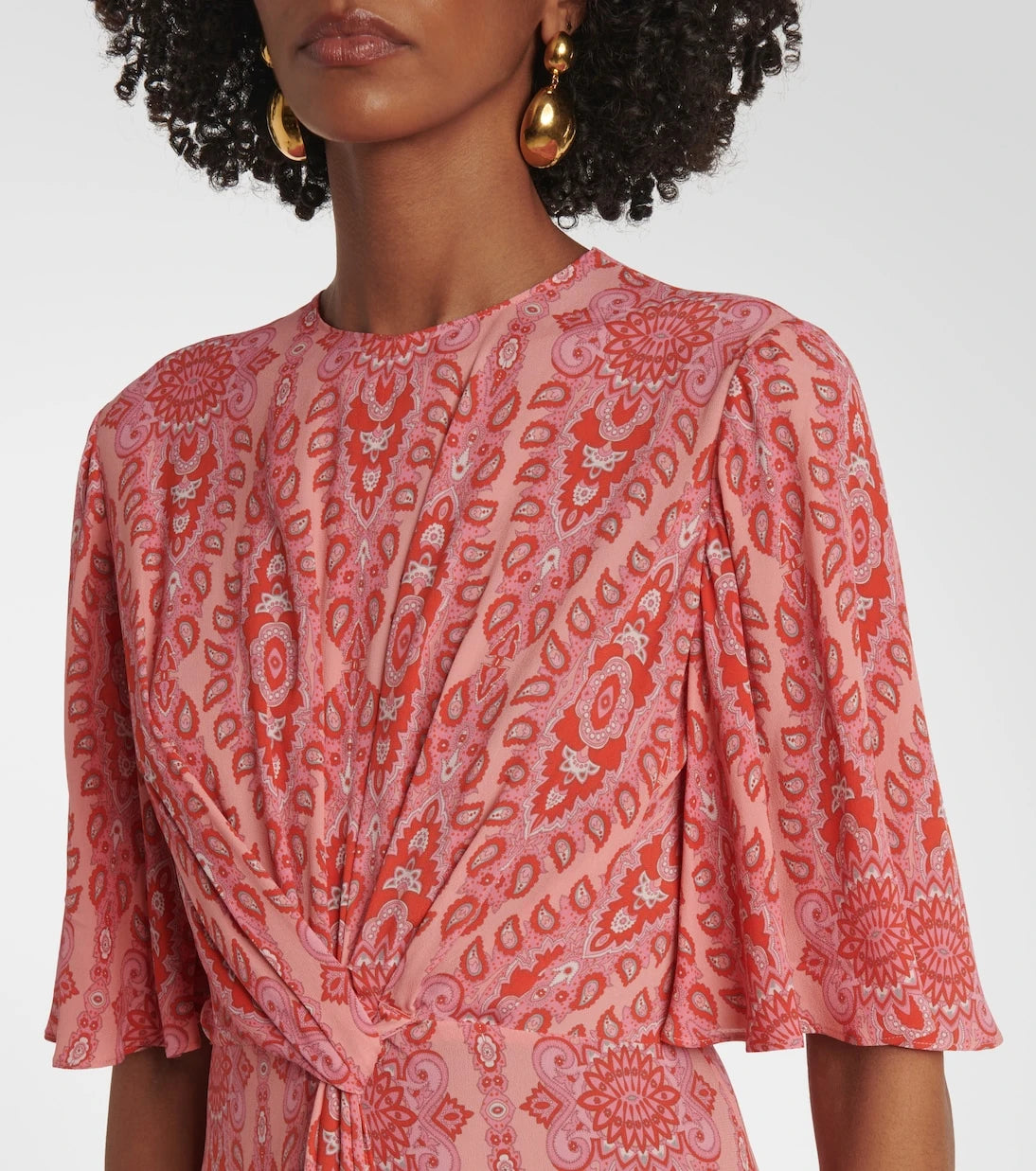 Etro - Printed gathered midi dress