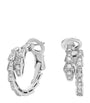 White Gold and Diamond Serpenti Viper Hoop Earrings