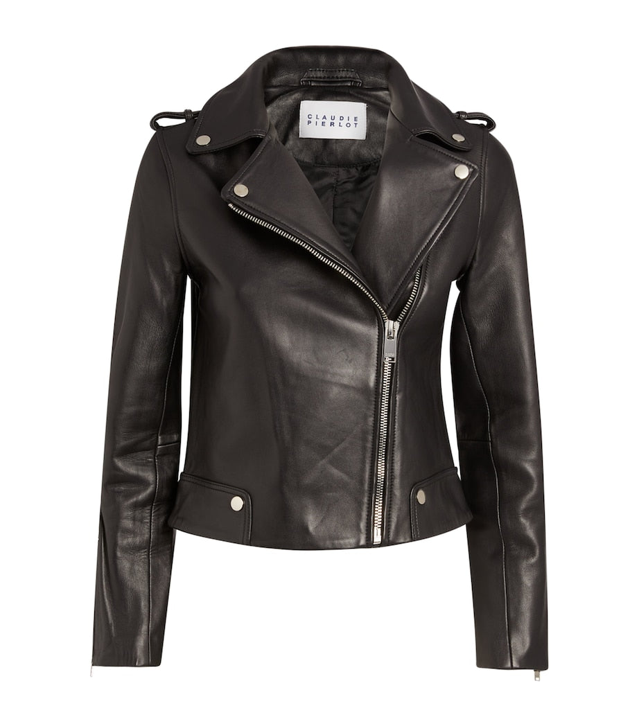 Claudie Pierlot Black Leather Jacket