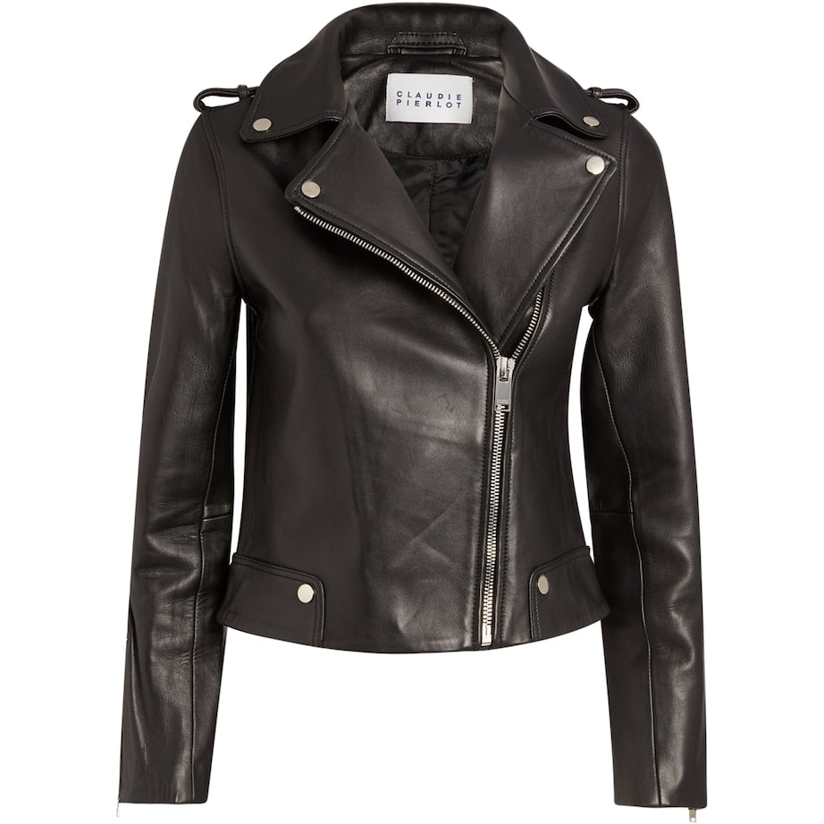 Claudie Pierlot Black Leather Jacket