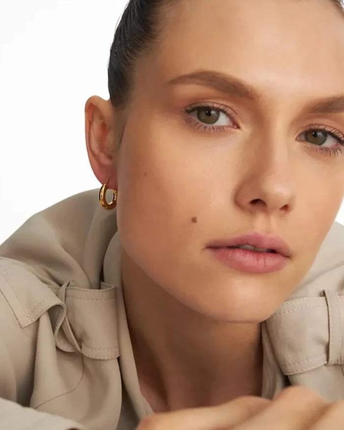 Pozlanmış gümüşten kadın küpeleri Eternal no. 10 Earrings