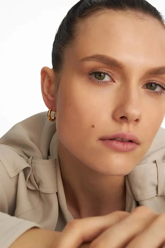Pozlanmış gümüşten kadın küpeleri Eternal no. 10 Earrings